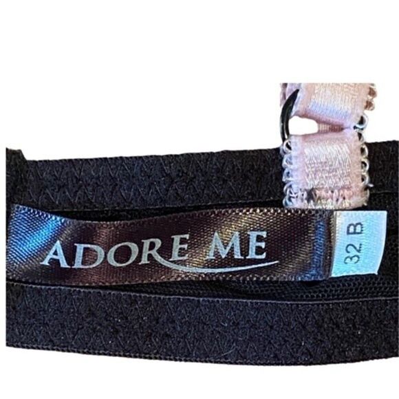 Adore Me 32B Black/ Sweet Lilac Push-up Bra NWT - Picture 6 of 8